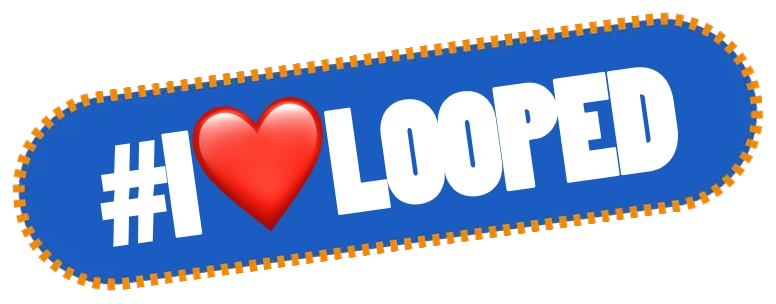 I Love Looped sticker